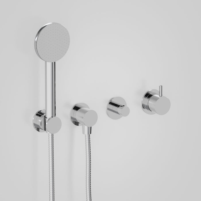 Astra Walker Icon Axial Pin Wall Mixer Set with Single-Function Hand Shower & Diverter on Backplate – A89.48.42.V5.M