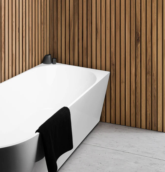 Cassa Design Auris Corner Back to Wall Right Side Corner 1700mm Bathtub in Matte Finish