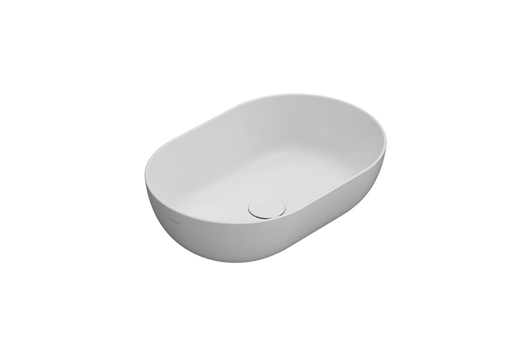 Globo T-Edge Oval Countertop Basin 540mm - Gloss White