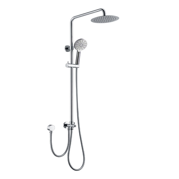 Elio Ascot Chrome 2 in 1 Round Shower Station Double Hose - Clearance