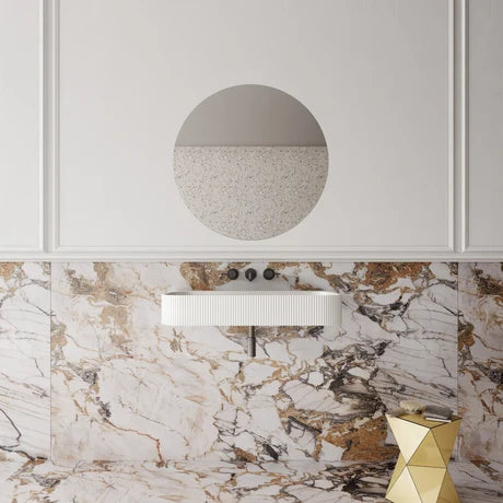 Cassa Design V-Groove 750mm Wall Hung Basin - Gloss White - VG7546 - Clearance