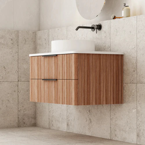 Cassa Design Gravity 750mm Natural Walnut Wall Hung Vanity