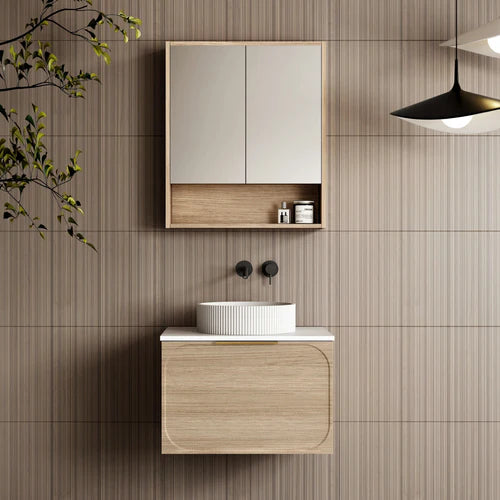 Cassa Design Cicero 600mm Natural Oak Wall Hung Vanity