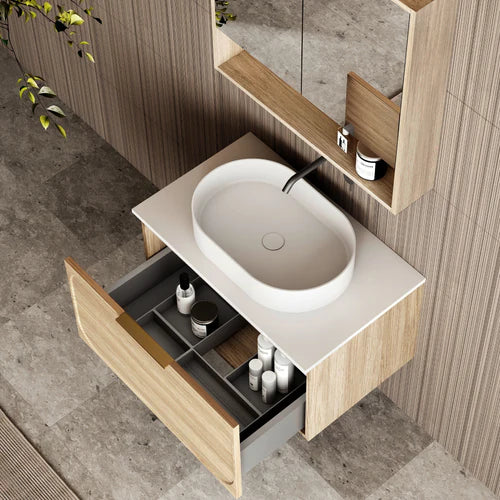 Cassa Design Cicero 750mm Natural Oak Wall Hung Vanity