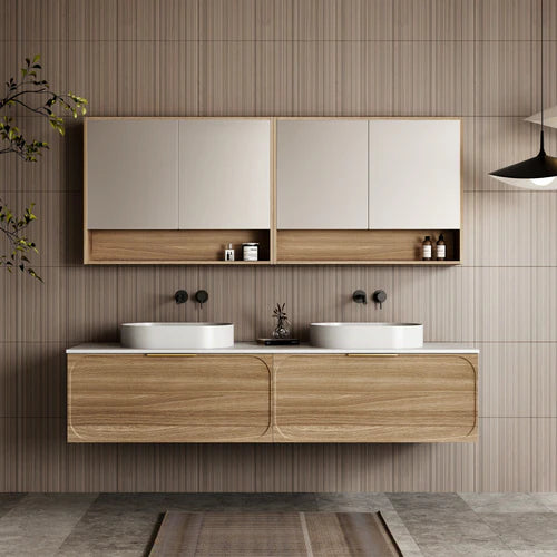 Cassa Design Cicero 1800mm Natural Walnut Wall Hung Vanity