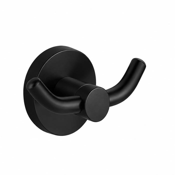 ELIO Ascot Double Robe Hook - Matte Black - ELIO-ASC-DRH-MB
