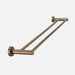 ELIO Ascot Double Towel Rail 750Mm - Brushed Antic Brass - ELIO-ASC-DTR750-BAB