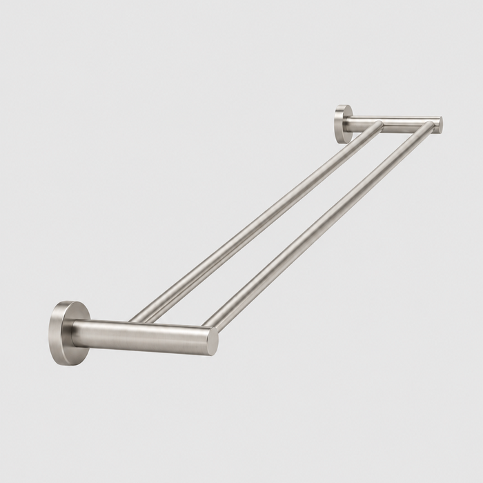 ELIO Ascot Double Towel Rail 750Mm - Brushed Nickel - ELIO-ASC-DTR750-BN