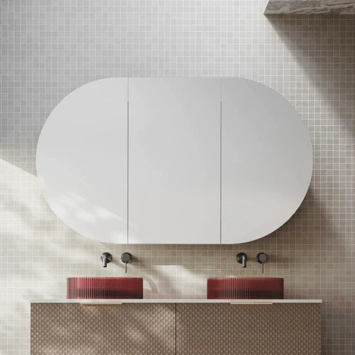 Cassa Design Elli Pill 1500 x 900 Shaving Cabinet - Matte White Interior
