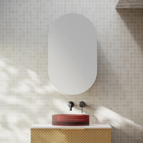 Cassa Design Elli Pill 600 x 1000 Shaving Cabinet - Matte White Interior