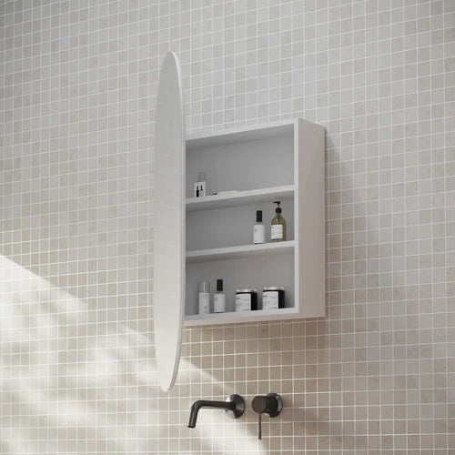 Cassa Design Elli Pill 600 x 1000 Shaving Cabinet - Matte White Interior