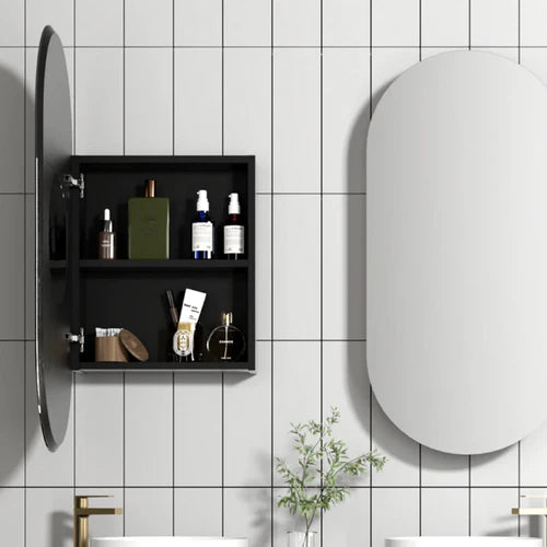 Cassa Design Elli Matte Black Shaving Cabinet