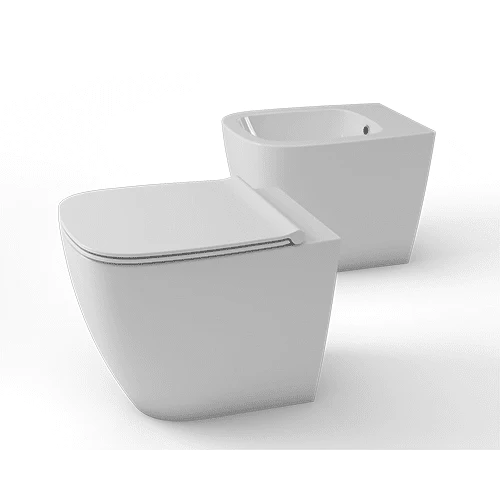 Globo Genesis SENZABRIDA® Floor Standing Toilet Pan & Soft Close Seat