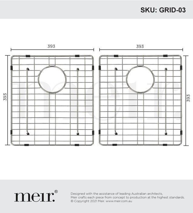 Meir Lavello Protection Grid For Mksp–D860440 (2Pcs) Polished Chrome