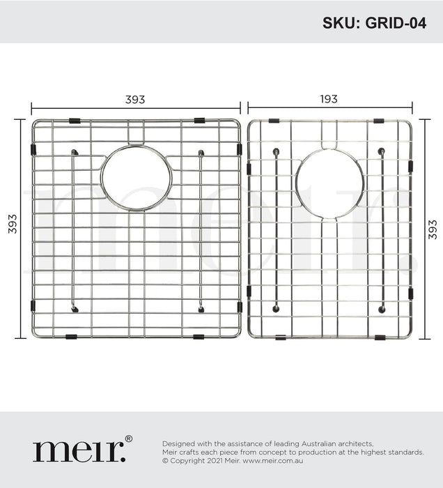 Meir Lavello Protection Grid For Mksp–D670440 (2Pcs) Polished Chrome