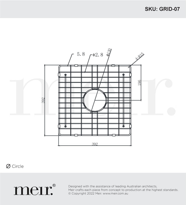 Meir Lavello Protection Grid For Mksp-S840440D Polished Chrome