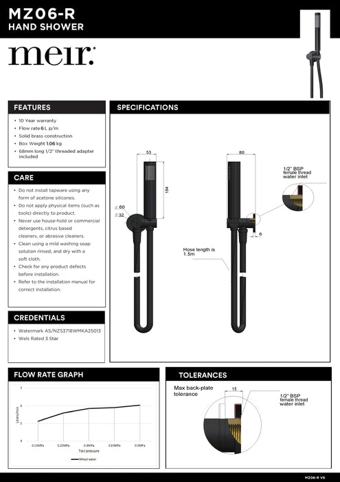 Meir Round Shower On Bracket