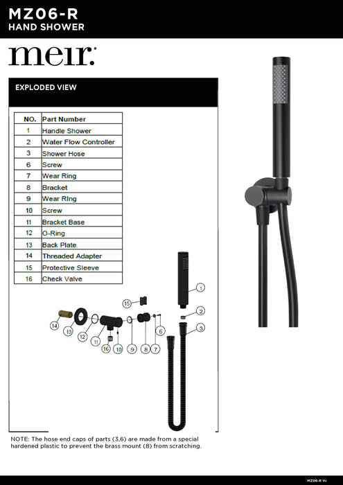 Meir Round Shower On Bracket