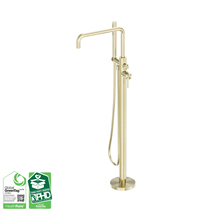 Nero Zen SS316L Freestanding Bath Mixer - Brushed Gold