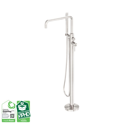 Nero Zen SS316L Freestanding Bath Mixer - Brushed Nickel