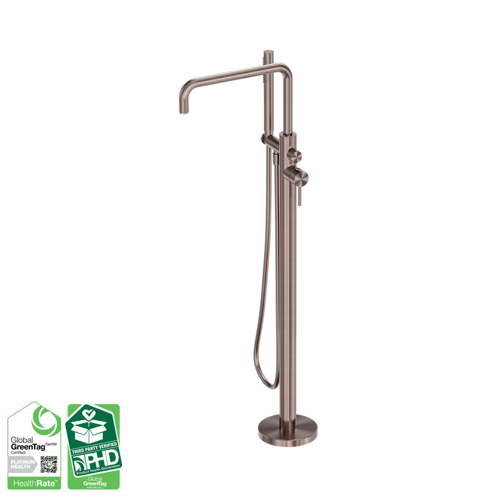 Nero Zen SS316L Freestanding Bath Mixer - Brushed Bronze