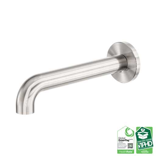 Nero Zen SS316L Round Basin/Bath Spout Only 185mm - Brushed Nickel