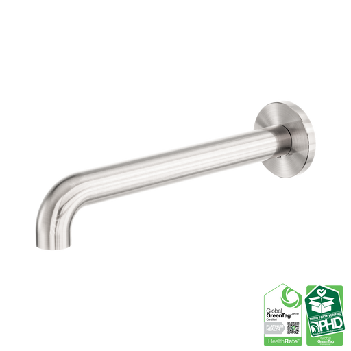 Nero Zen SS316L Round Basin/Bath Spout Only 230mm - Brushed Nickel