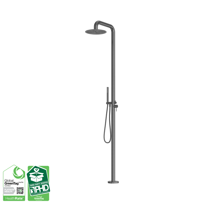Nero Zen SS316L Outdoor Freestanding Shower Column - Graphite