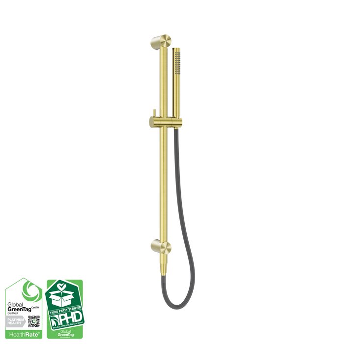 Nero Zen SS316L Shower Rail With Outdoor Shower Hose - Brushed Gold