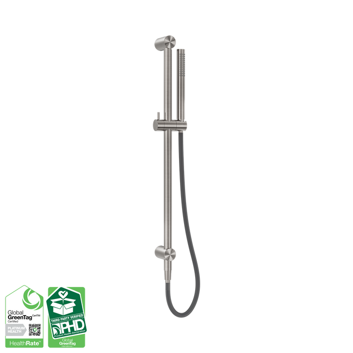 Nero Zen SS316L Shower Rail With Outdoor Shower Hose - Brushed Nickel