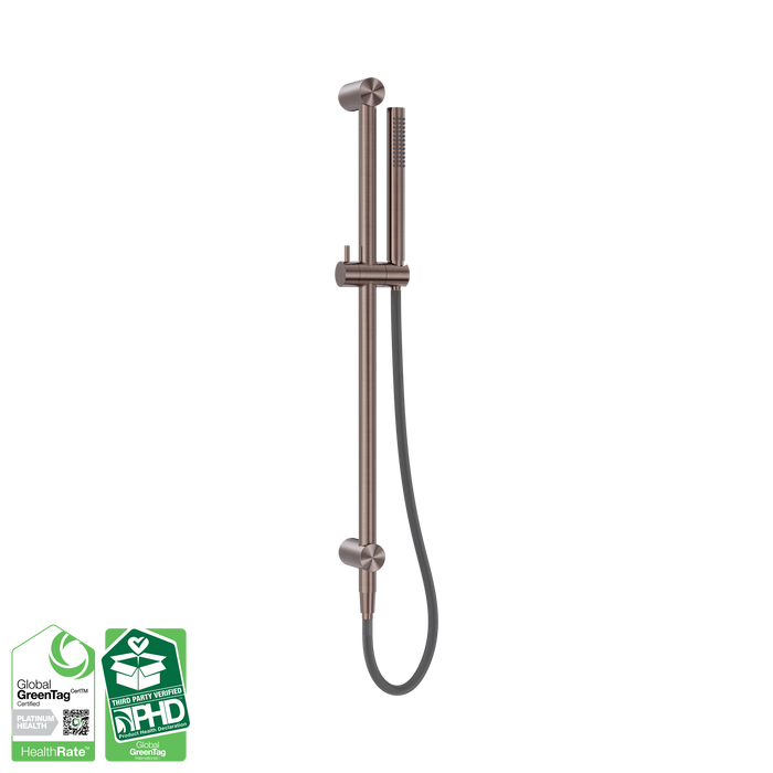 Nero Zen SS316L Shower Rail With Outdoor Shower Hose - Brushed Bronze