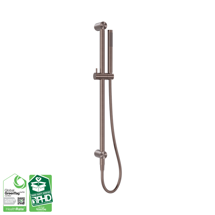 Nero Zen SS316L Shower Rail - Brushed Bronze