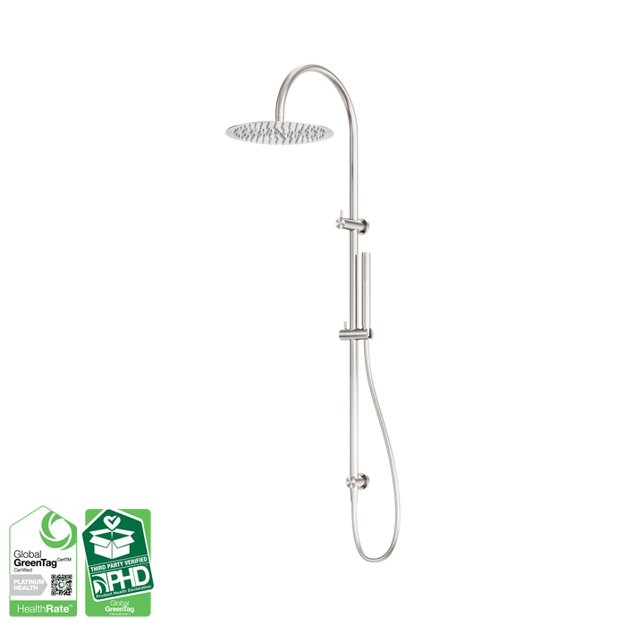 Nero Zen SS316L Twin Shower - Brushed Nickel
