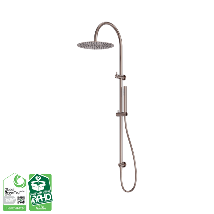 Nero Zen SS316L Twin Shower - Brushed Bronze