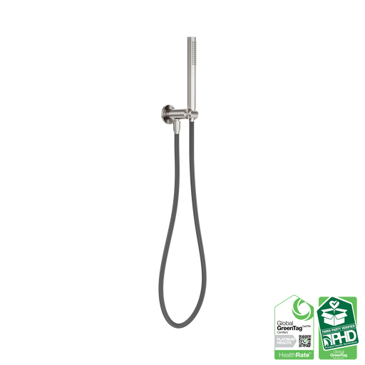 Nero Zen SS316L Shower On Bracket With Outdoor Shower Hose - Brushed Nickel