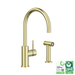 Nero Zen SS316L Kitchen Mixer With Hand Spray - Brushed Gold
