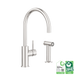 Nero Zen SS316L Kitchen Mixer With Hand Spray - Brushed Nickel
