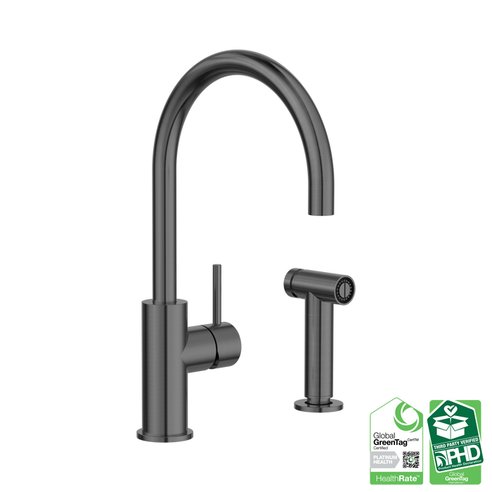 Nero Zen SS316L Kitchen Mixer With Hand Spray - Graphite