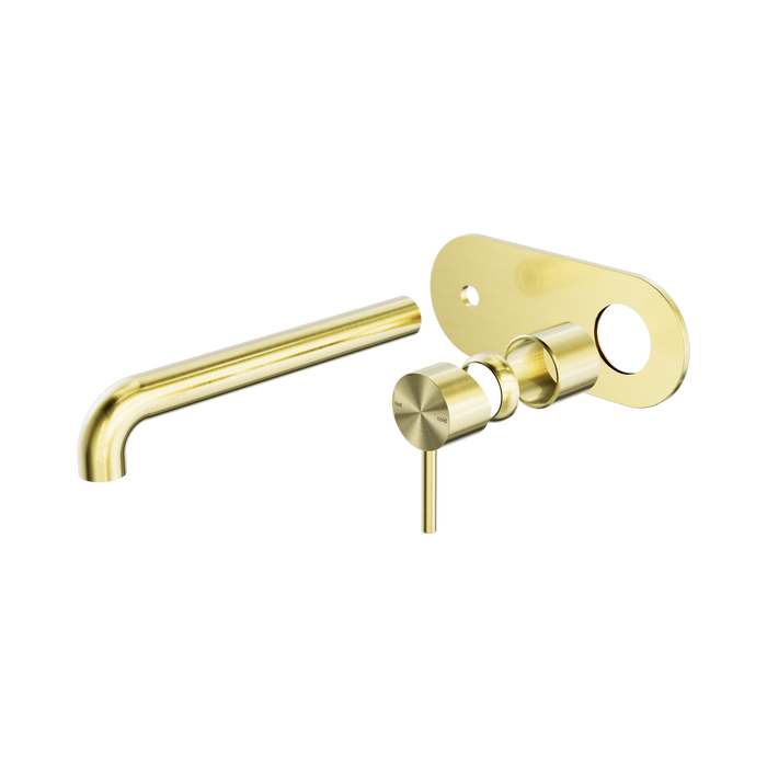 Nero Zen SS316L Wall Basin/Bath Mixer 230mm Spout Trim Kits Only - Brushed Gold