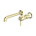 Nero Zen SS316L Wall Basin/Bath Mixer Separate Back Plate 185mm Spout Trim Kits Only - Brushed Gold