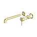 Nero Zen SS316L Wall Basin/Bath Mixer Separate Back Plate 230mm Spout Trim Kits Only - Brushed Gold