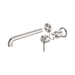 Nero Zen SS316L Wall Basin/Bath Mixer Separate Back Plate 230mm Spout Trim Kits Only - Brushed Nickel