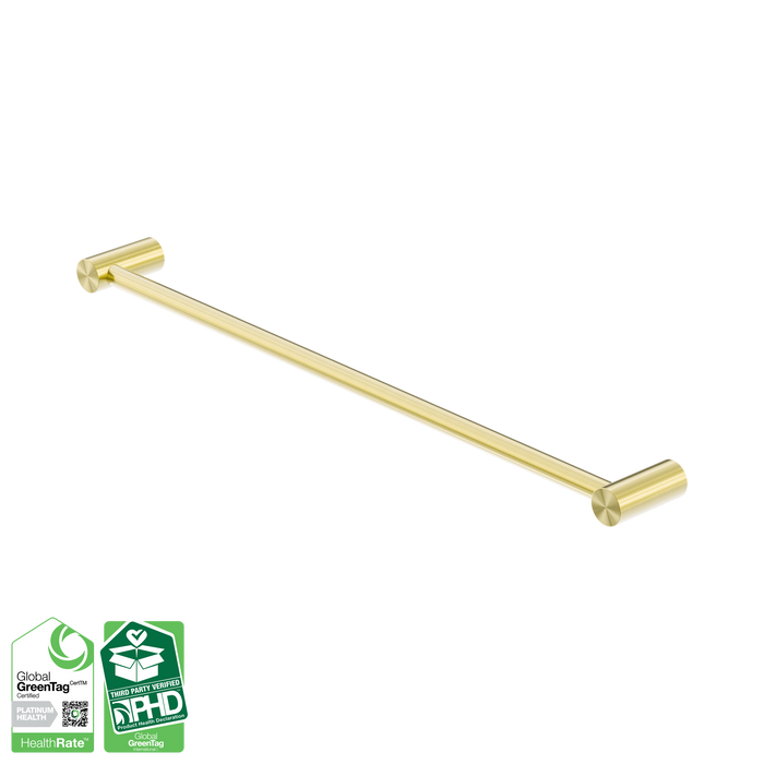Nero Zen SS316L Single Towel Rail 600mm - Brushed Gold