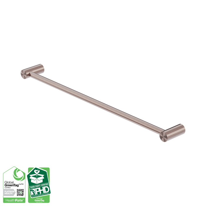 Nero Zen SS316L Single Towel Rail 600mm - Brushed Bronze
