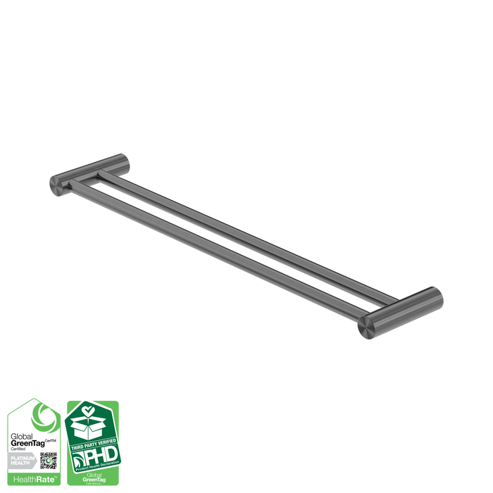 Nero Zen SS316L Double Towel Rail 600mm - Graphite