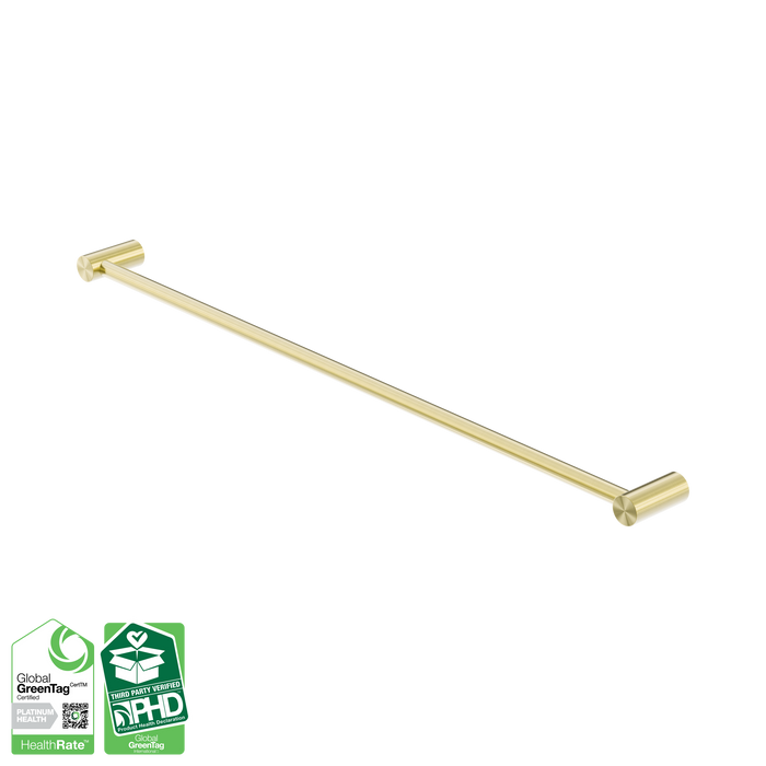 Nero Zen SS316L Single Towel Rail 800mm - Brushed Gold