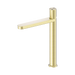 Nero Pure SS316L Tall Basin Mixer - Brushed Gold