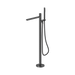 Nero Pure SS316L Progressive Freestanding Bath Mixer With Outdoor Shower Hose - Graphite