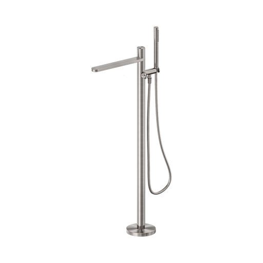 Nero Pure SS316L Progressive Freestanding Bath Mixer - Brushed Nickel