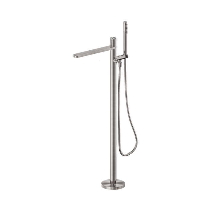 Nero Pure SS316L Progressive Freestanding Bath Mixer - Brushed Nickel